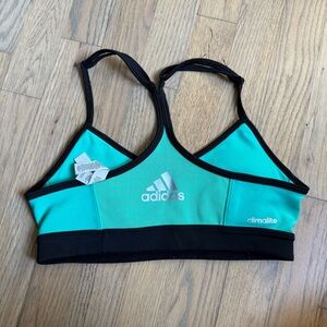 adidas Teal and Black Racerback Sports Bra